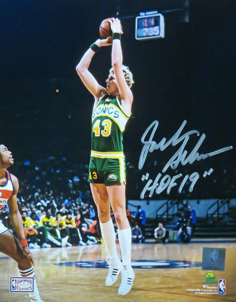 Jack Sikma Signed Seattle Supersonics Action 8x10 Photo w/HOF'19 - SCHWARTZ COA