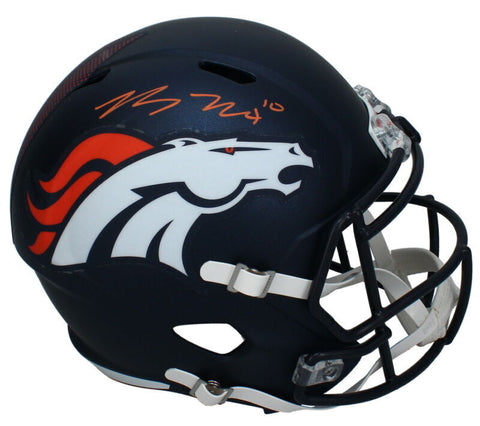 Bo Nix Autographed Denver Broncos 2024 Full Size Speed Helmet Beckett