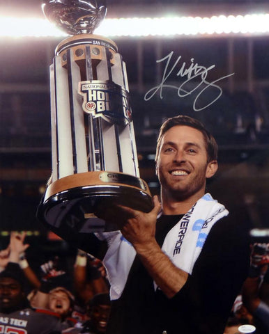 Kliff Kingsbury Autographed 16x20 Holding Holiday Bowl Trophy Photo- JSA W Auth