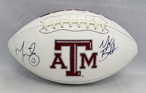 Michael Bennett Martellus Bennett Signed Texas A&M Logo Football- JSA W Auth