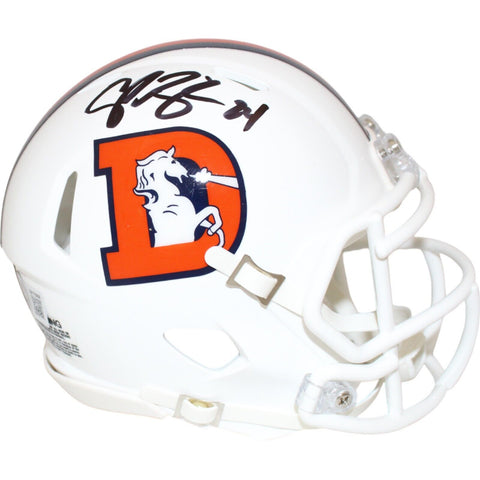 Champ Bailey Autographed/Signed Denver Broncos 23 Alt Mini Helmet Beckett 48653