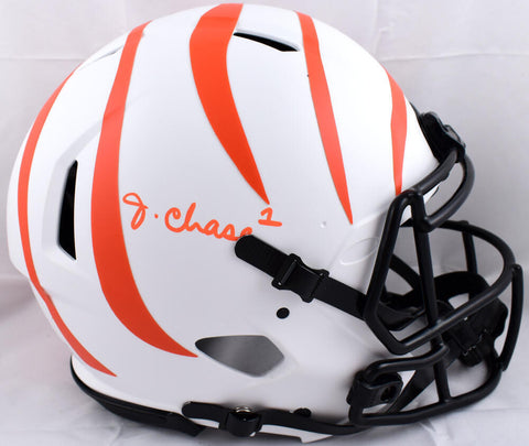 Ja'Marr Chase Signed Cincinnati Bengals Lunar F/S Speed Authentic Helmet - PSA