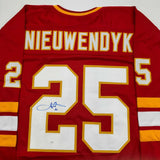 Autographed/Signed Joe Nieuwendyk Calgary Red Hockey Jersey JSA COA