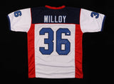 Lawyer Milloy Signed Buffalo Jersey Inscribed "Go Bills" (JSA) 4xPro Bowl Safety