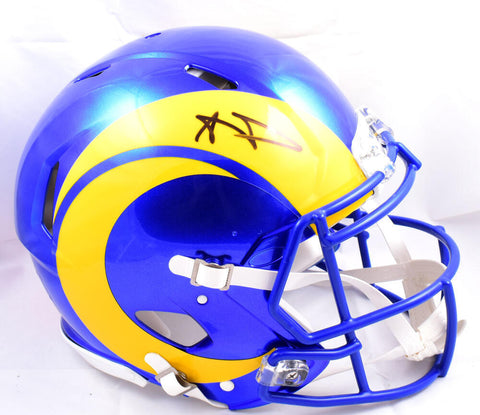 Aaron Donald Signed Los Angeles Rams F/S Speed Authentic Helmet- Beckett W Holo