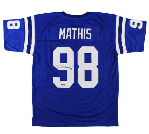 Robert Mathis Signed Indianapolis Custom Blue Jersey