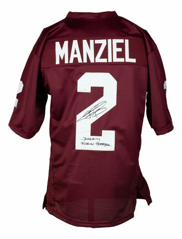 Johnny Manziel Signed Texas A&M Aggies Jersey Inscribd "Johnny Fu**ing Football"