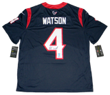 DESHAUN WATSON AUTOGRAPHED HOUSTON TEXANS #4 NAVY NIKE LIMITED JERSEY BECKETT