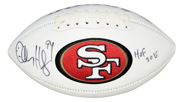 CHARLES HALEY SIGNED SAN FRANCISCO 49ERS WHITE LOGO FOOTBALL JSA W/ HOF 2015