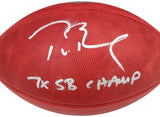 TOM BRADY AUTOGRAPHED NFL FOOTBALL BUCCANEERS 7X SB CHAMP FANATICS 202365