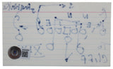 49ers Bill Walsh Signed 3x5 Index Card w/ Hand Drawn Play Sketch BAS #BH049920