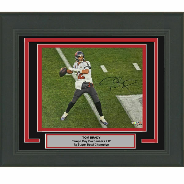 FRAMED Autographed/Signed TOM BRADY Super Bowl LV Bucs 16x20 Photo Fanatics COA