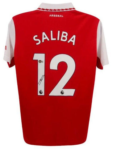 William Saliba Signed Arsenal F C Adidas Soccer Jersey (Beckett) Center-Back