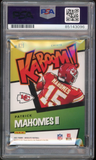 2021 Absolute KABOOM! SSP #K29 Patrick Mahomes On Card PSA/DNA Auto GEM MINT 10