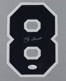 Yogi Berra Signed New York Yankees 35x43 Framed Jersey (JSA COA) H.O.F. Catcher