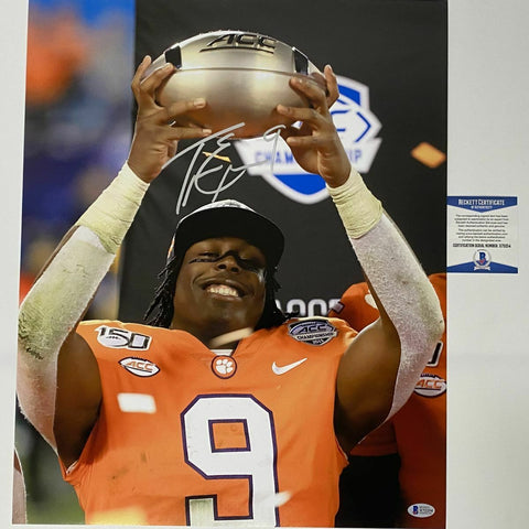 Autographed/Signed TRAVIS ETIENNE JR Clemson Tigers 16x20 Photo Beckett COA #1