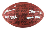 Jets Ahman "Sauce" Gardner & Garrett Wilson Signed "Duke" Football W/ Case BAS W