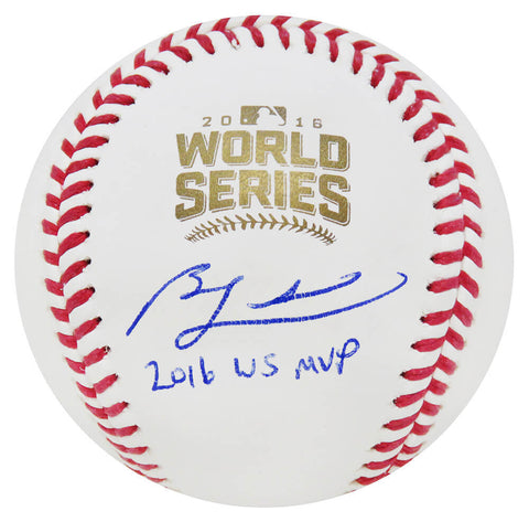 Cubs BEN ZOBRIST Signed 2016 World Series Baseball w/16 WS MVP - SCHWARTZ