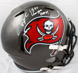 John Lynch Signed Buccaneers F/S 97-13 Speed Helmet W/HOF SB Champs-BeckettWHolo