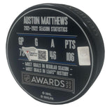 AUSTON MATTHEWS Autographed 2022 Hart and Rocket Richard Puck FANATICS LE 134