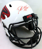 Deion Sanders Signed Atlanta Falcons Lunar Speed F/S Helmet - BA W Holo *Red