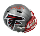 Michael Penix Jr. Signed Atlanta Falcons Speed Full Size Flash NFL Helmet