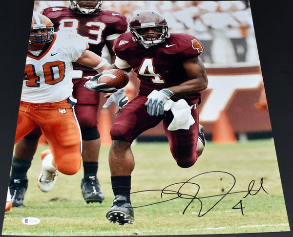 DEANGELO HALL AUTOGRAPHED VIRGINIA TECH HOKIES 16x20 PHOTO BECKETT