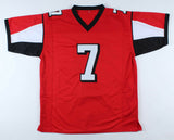 Michael Vick Signed Atlanta Falcons Red Jersey (Beckett COA) 4xPro Bowl Q.B.