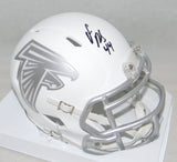 VIC BEASLEY AUTOGRAPHED SIGNED ATLANTA FALCONS ICE SPEED MINI HELMET JSA