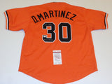 Dennis Martinez Signed Orioles Orange Throwback Jersey (JSA COA) 83 WS Champs