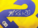 WARRIORS MITCH RICHMOND AUTOGRAPHED SIGNED YELLOW JERSEY BECKETT WITNESS 232589