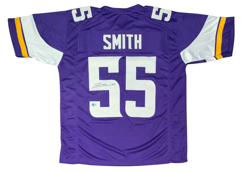 ZA'DARIUS SMITH SIGNED AUTOGRAPHED MINNESOTA VIKINGS #55 PURPLE JERSEY BECKETT