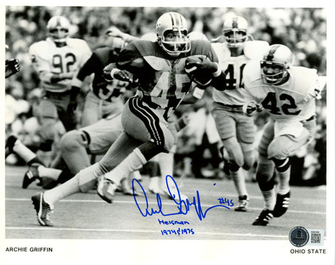 Archie Griffin Signed Ohio State Buckeyes 8x10 Photo Heisman 1974 BAS 47234