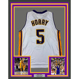 Framed Autographed/Signed Robert Horry 33x42 Los Angeles LA White Jersey BAS COA