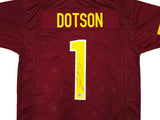 WASHINGTON COMMANDERS JAHAN DOTSON AUTOGRAPHED MAROON JERSEY BECKETT 230165