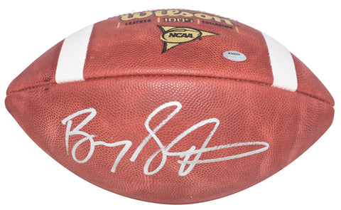 BARRY SANDERS SIGNED OKLAHOMA STATE COWBOYS WILSON NCAA FOOTBALL SCHWARTZ