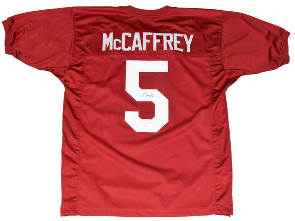 CHRISTIAN McCAFFREY SIGNED AUTOGRAPHED STANFORD CARDINAL #5 JERSEY JSA