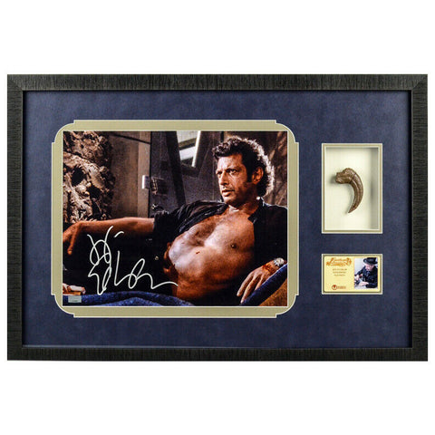 Jeff Goldblum Autographed Jurassic Park 11x14 Framed Photo W/ Velociraptor Claw