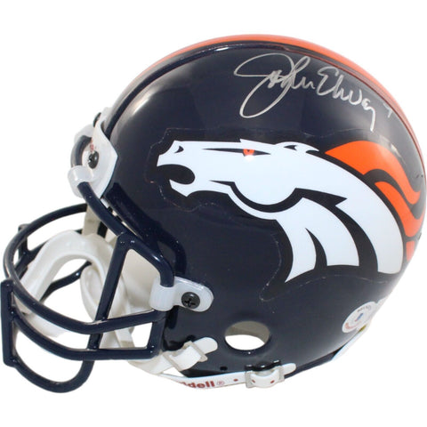 John Elway Signed Denver Broncos VSR4 Authentic Mini Helmet Beckett 44235