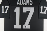 DAVANTE ADAMS (Raiders black TOWER) Signed Autographed Framed Jersey Beckett