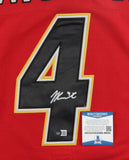 Jay Bouwmeester Signed Calgary Flames Jersey (Beckett) 3rd Overall Pk 2002 Draft