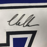 FRAMED Autographed/Signed VICTOR HEDMAN 33x42 Tampa Bay Blue Jersey JSA COA Auto