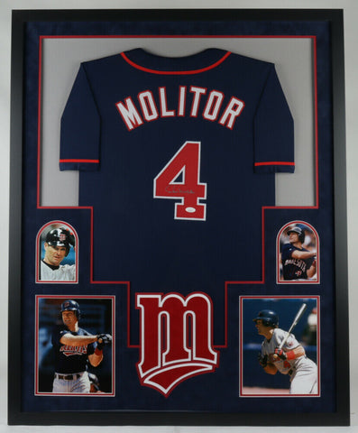 Paul Molitor Signed Minnesota Twins 35"x43" Framed Jersey (JSA COA) 7xAll Star