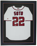 Juan Soto Signed Framed 36x42 Washington Nationals Majestic Baseball Jersey JSA