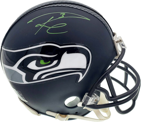 RUSSELL WILSON AUTOGRAPHED SEATTLE SEAHAWKS MINI HELMET IN GREEN RW HOLO 71470