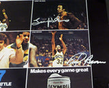 1978-79 NBA Champions Supersonics Auto Poster Photo 9 Sigs Fred Brown MCS 51048