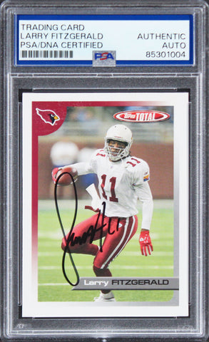 Cardinals Larry Fitzgerald Signed 2005 Topps Total #TC1 Card PSA/DNA Slabbed