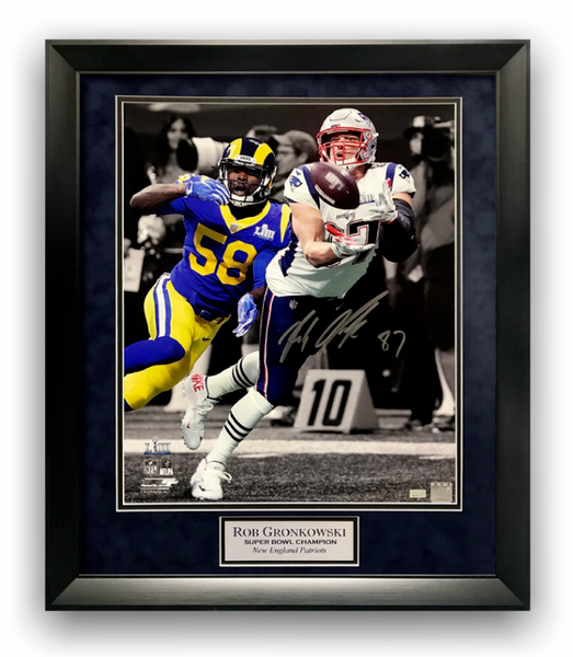 Rob Gronkowski Signed Autographed 16x20 Photo Custom Framed to 20x24 NEP