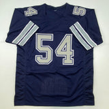 Autographed/Signed Randy White HOF 94 Dallas Blue Stat Football Jersey JSA COA