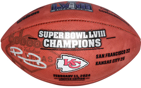 PATRICK MAHOMES SIGNED KANSAS CITY CHIEFS SUPER BOWL 58 LVIII CHAMPIONS FOOTBALL